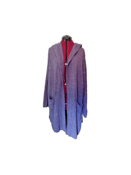 Barefoot Dreams Sweaters - Barefoot Dreams CozyChic Lite Hooded Cardigan 2X Women Baja Blue Open Front